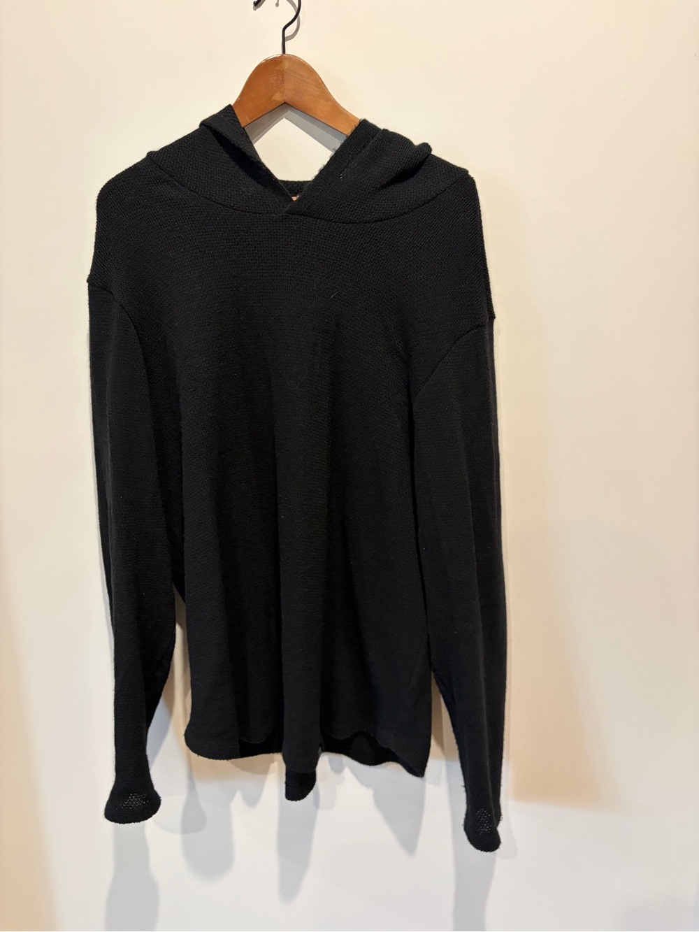 One Bone Black Hooded Men's Sweater